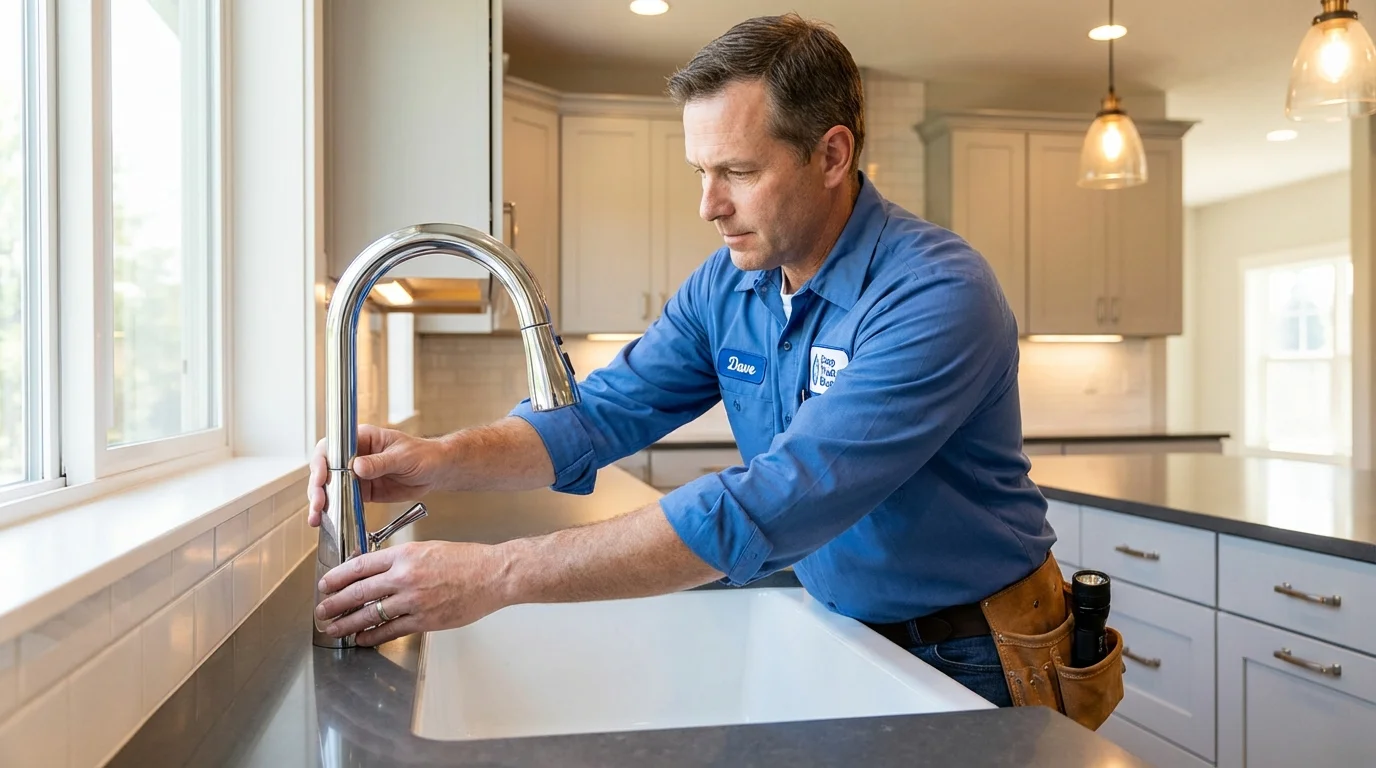 Kitchen faucet installation by Johns Plumbing LLC in Center Point