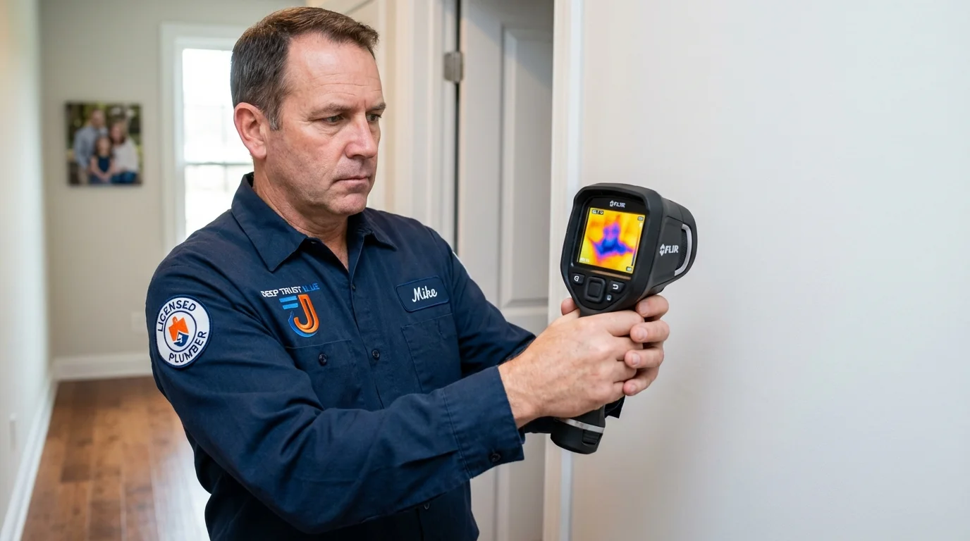 Thermal imaging leak detection by Johns Plumbing LLC in Center Point